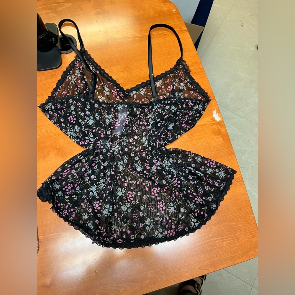 Savage X Fenty Floral Mesh Lingerie Set – Top 3X / Bottom 2X - Picture 6 of 12